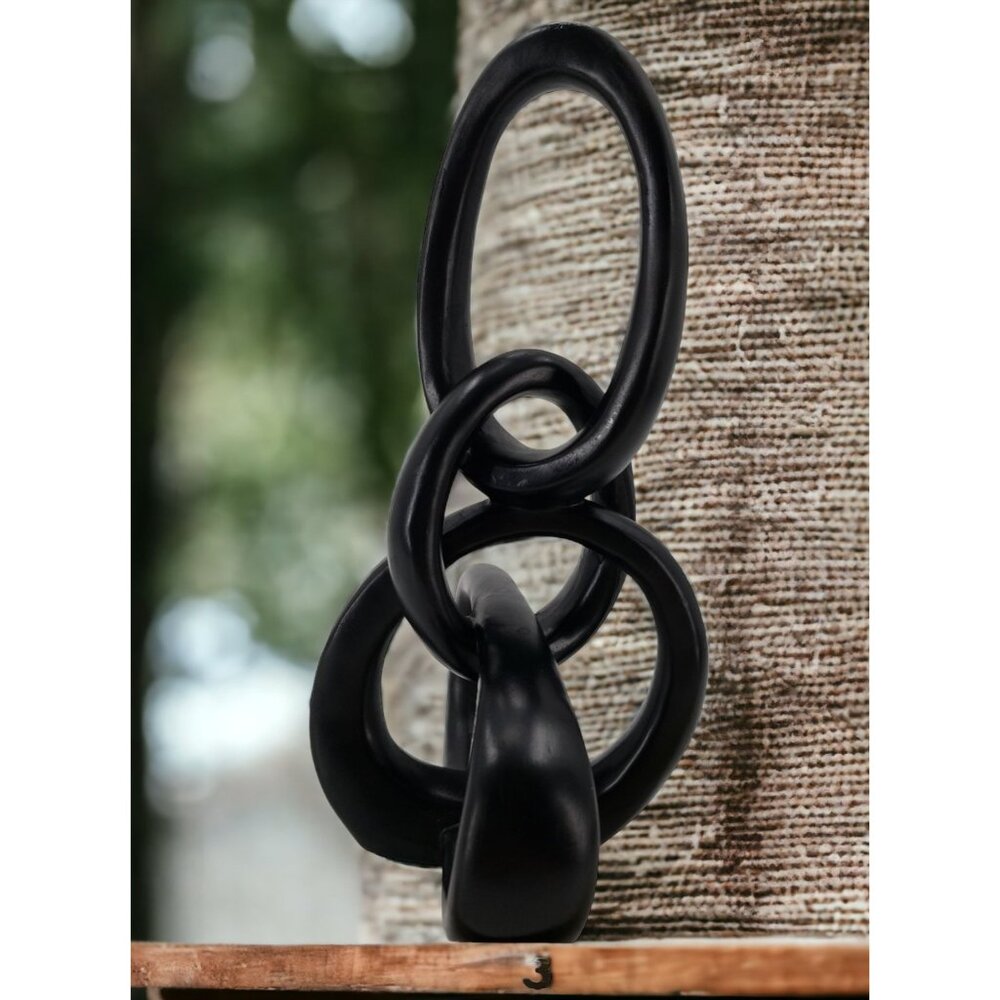Shugart Abstract Links Figurine Modern Contemporary For Table, Shelf, Desk